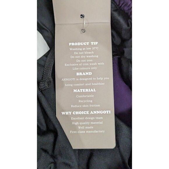 Anngoti Womens Size XL Purple Elastic Waist Running Training Athletic Shorts - Picture 7 of 8